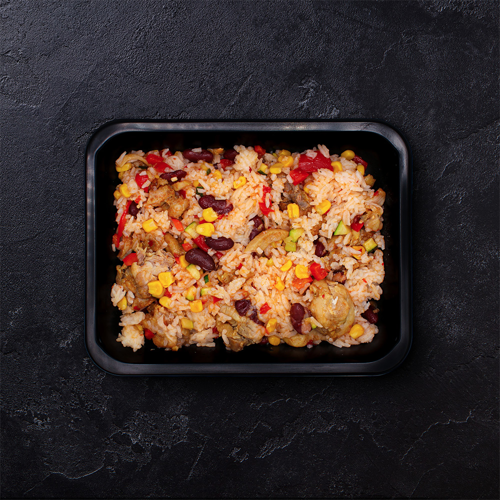 Kipshoarma Mexicaanse Groentenmix Rijst Sweet Chili